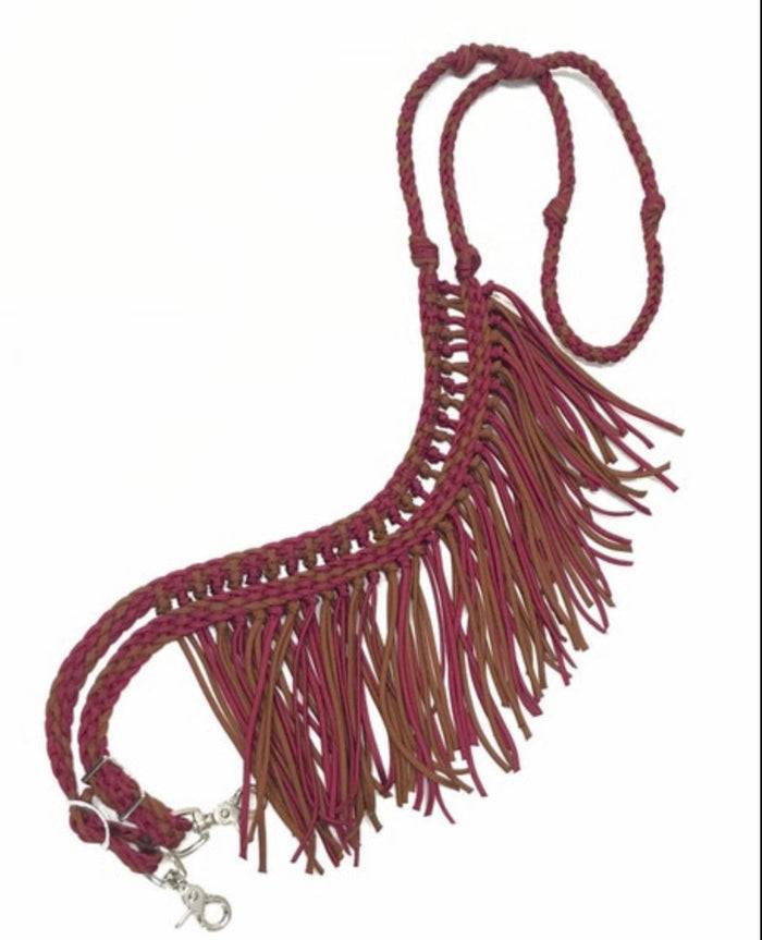 burgundy and brown