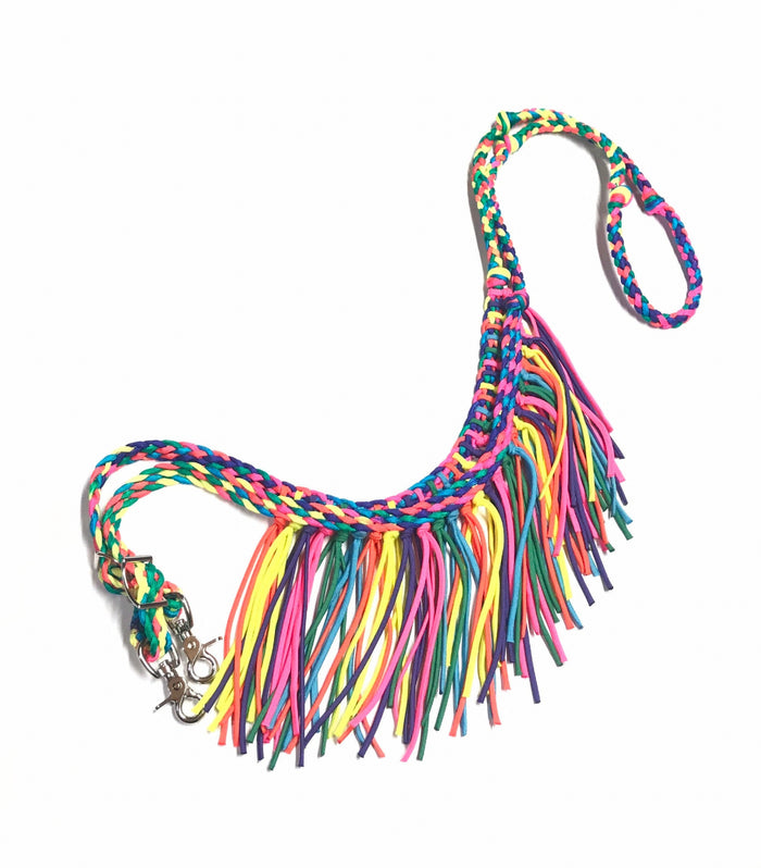 Fringe Barrel Reins, You choose color - Tiffanys Braided Tack LLC