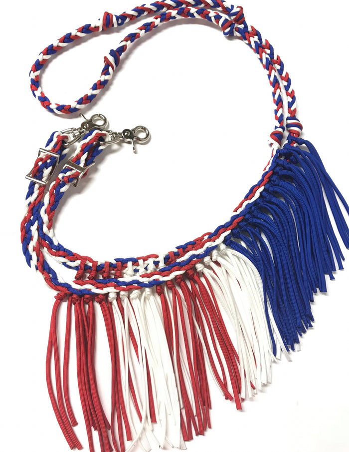 Fringe Barrel Reins, You choose color - Tiffanys Braided Tack LLC