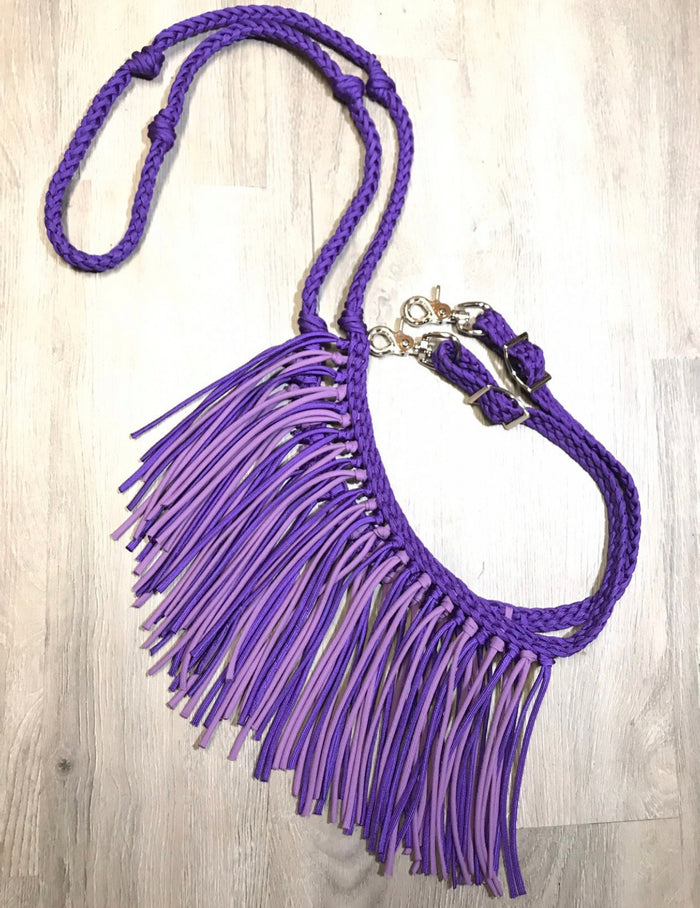 Fringe Barrel Reins, You choose color - Tiffanys Braided Tack LLC