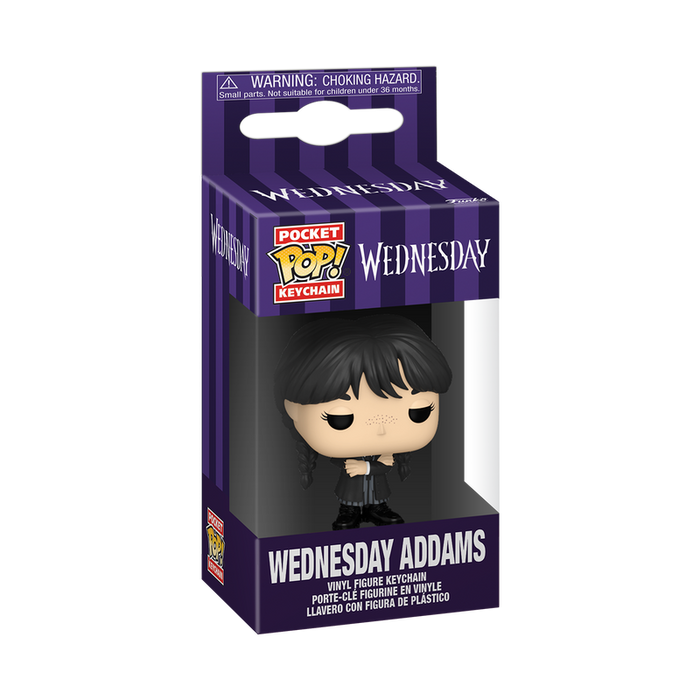 Funko Pop! Keychain: The Addams Family - Wednesday Addams (Black Coat) Vinyl Figure - Kryptonite Character Store