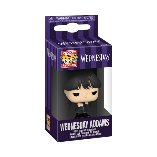 Funko Pop! Keychain: The Addams Family - Wednesday Addams (Black Coat) Vinyl Figure - Kryptonite Character Store