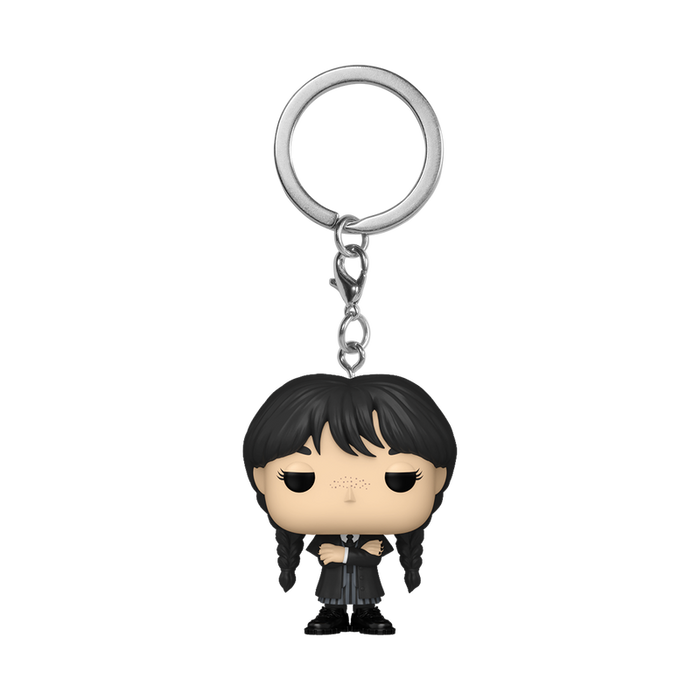 Funko Pop! Keychain: The Addams Family - Wednesday Addams (Black Coat) Vinyl Figure - Kryptonite Character Store