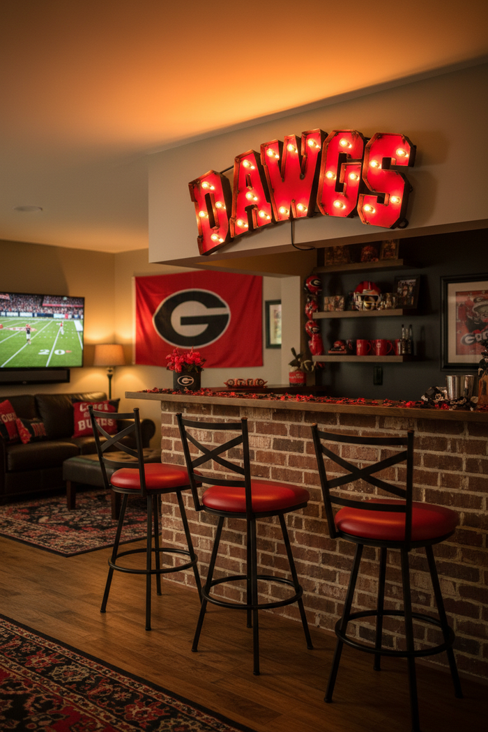 Georgia Dawgs Game Room Vertical