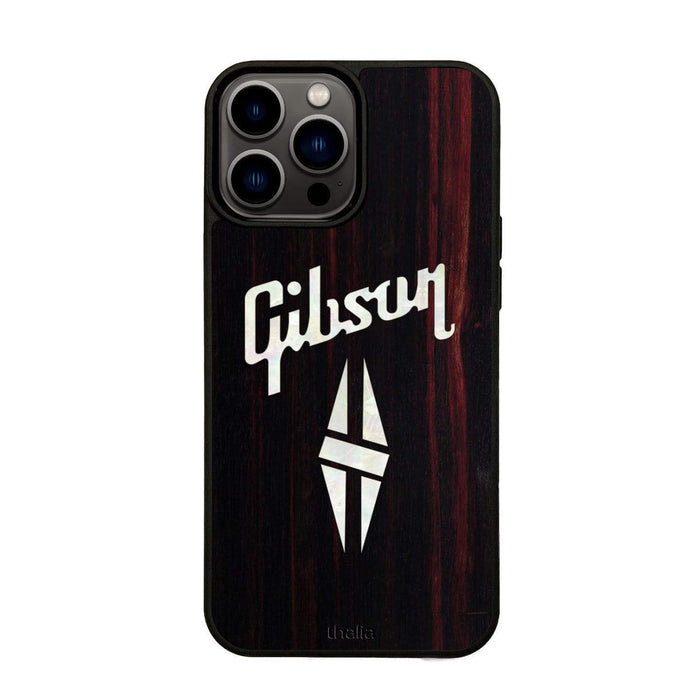GibsonbyThalia Phone Case Gibson Pearl Diamond Logo | iPhone Case Black Ebony / iPhone 13 Pro Max