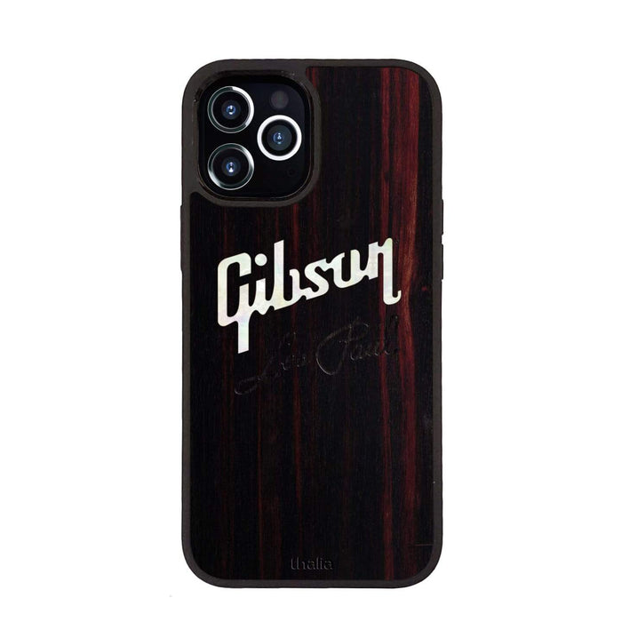 GibsonbyThalia Phone Case Gibson Pearl Logo with Les Paul Script Engraved | iPhone Case Black Ebony / iPhone 12 Pro Max