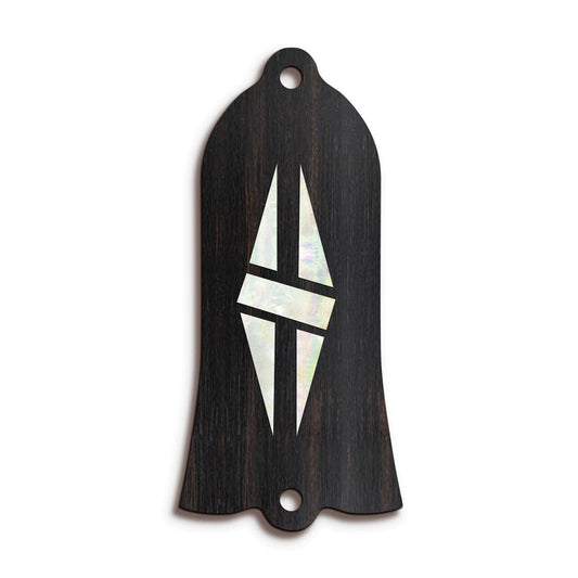GibsonbyThalia Truss Rod Cover Gibson Truss Rod Cover (Traditional) | Shape T22 - Fits Gibson Guitars Split Double Diamond / Black Ebony