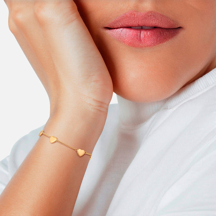Goldenes Herzen-Armband