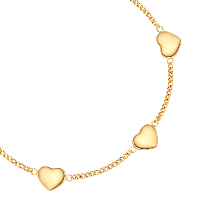 Goldenes Herzen-Armband
