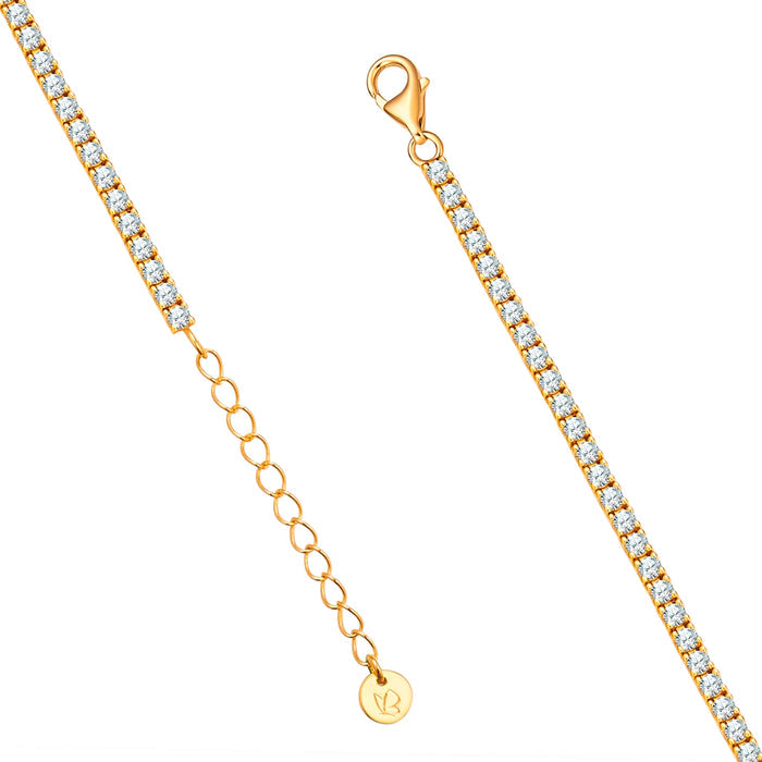 Goldenes Tennis-Armband 2,5 mm