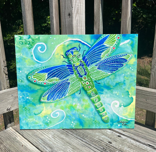 Green Dragonfly Wall Art