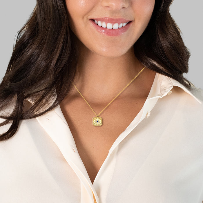 Hals Kette allsehendes Auge Zirkonia