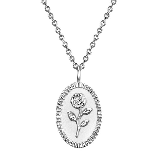 Halskette Blume silber