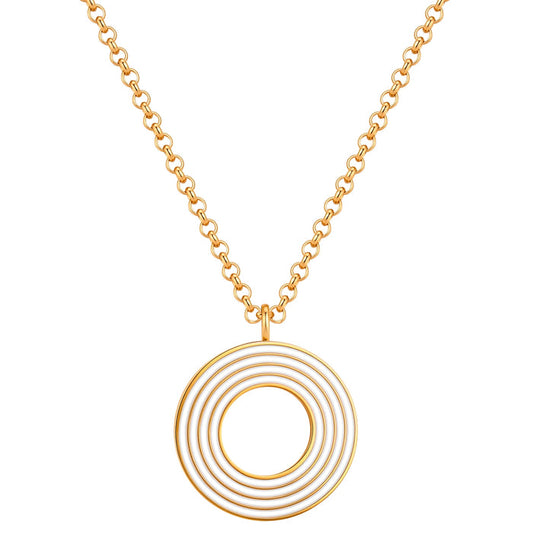 Halskette White Letters O gold
