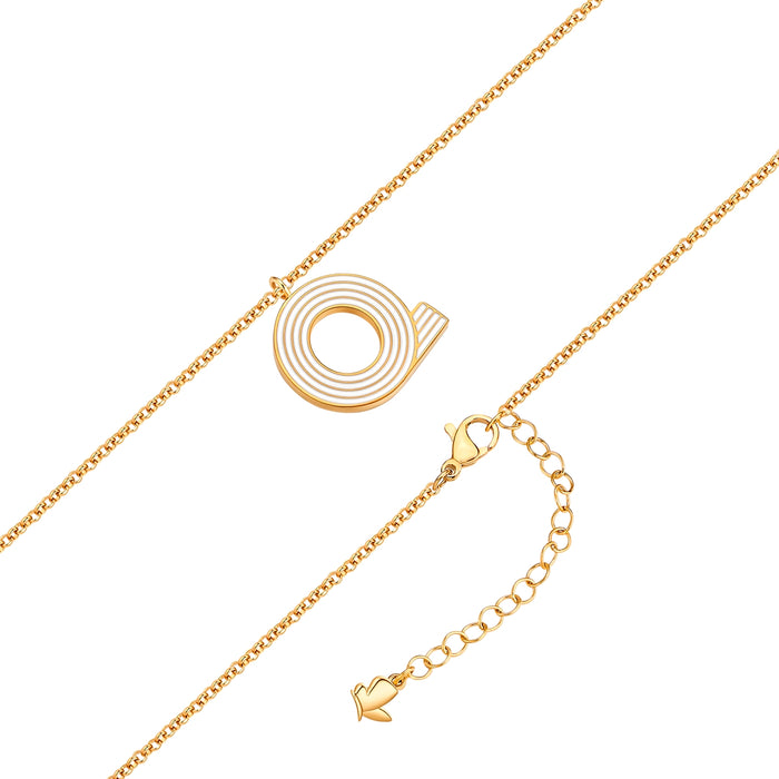 Halskette White Letters Q gold