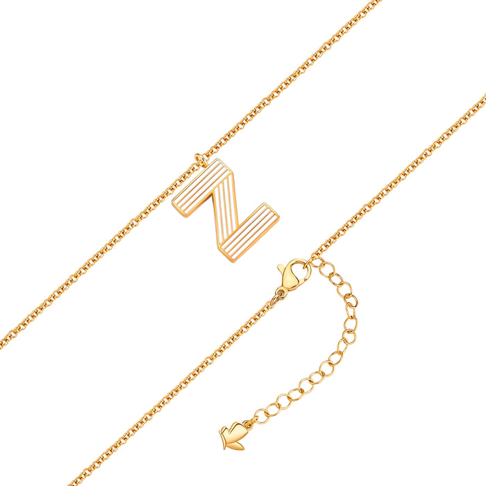 Halskette White Letters Z gold