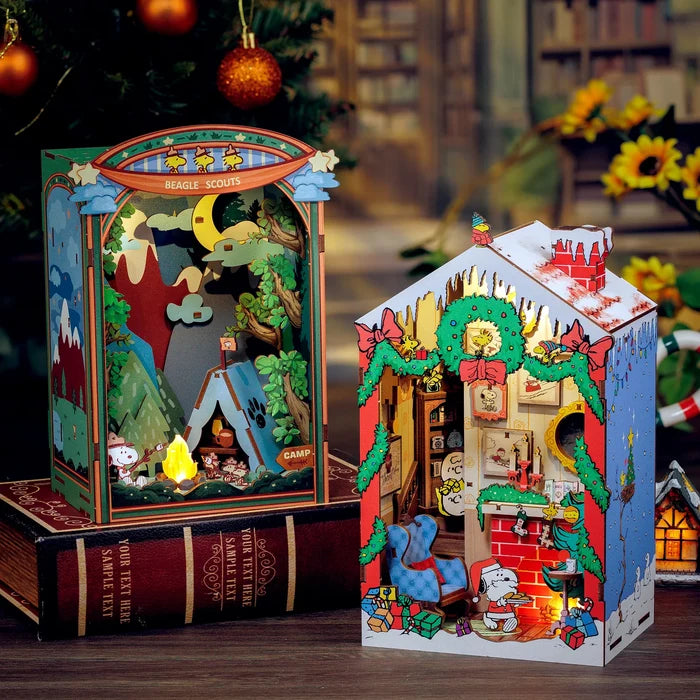 Hands Craft Peanuts - Snoopy’s Beagle Scouts DIY Miniature Book Nook Kit Figure