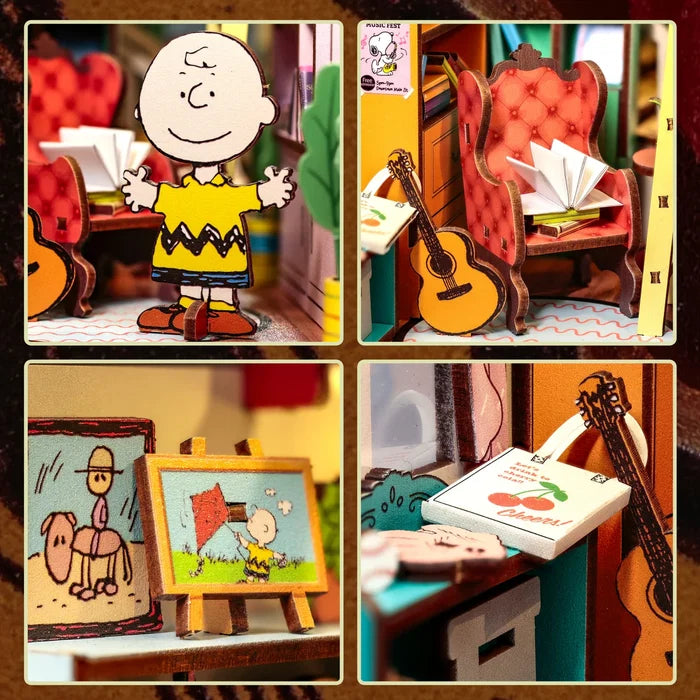 Hands Craft Peanuts - Storybook Corner DIY Miniature Book Nook Kit Figure