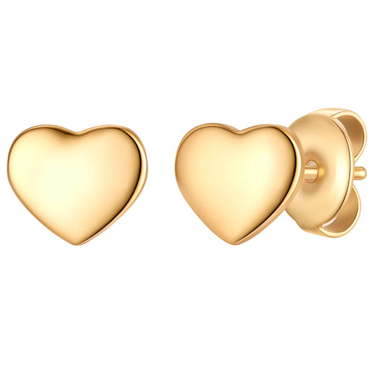 Herz-Ohrstecker gold