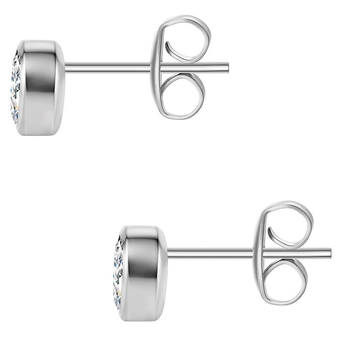 Herz-Ohrstecker mit Zirkonia