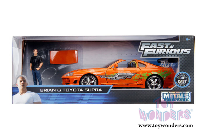 Hollywood Rides Fast & Furious - Toyota Supra with Brian Figure Jada Toys