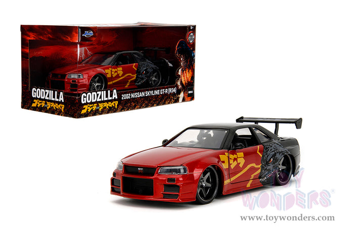 Hollywood Rides: Nissan Skyline GT-R (34) RHD Godzilla vs. Destoroyah Diecast Jada Toys Figure