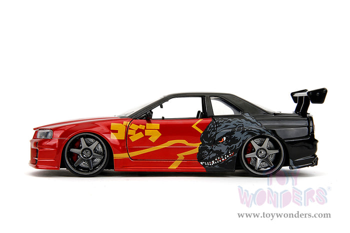 Hollywood Rides: Nissan Skyline GT-R (34) RHD Godzilla vs. Destoroyah Diecast Jada Toys Figure