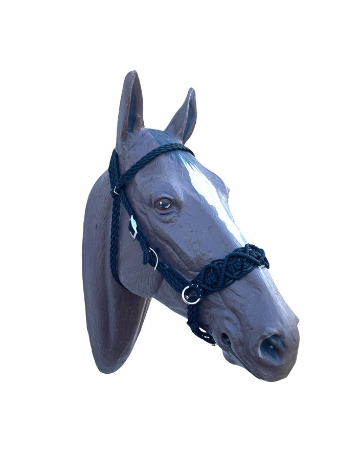 Horse Bitless bridle with fancy braided side pull hackamore - Tiffanys Braided Tack LLC