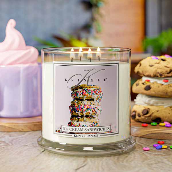 Ice Cream Sandwiches Scented lit 4-wick Candle