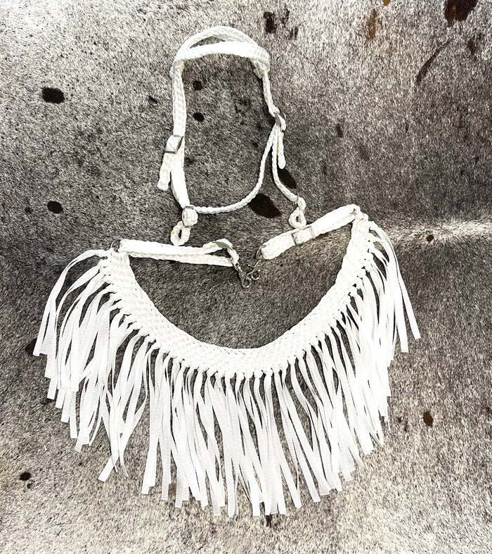 White mule tape tack set. - Tiffanys Braided Tack LLC