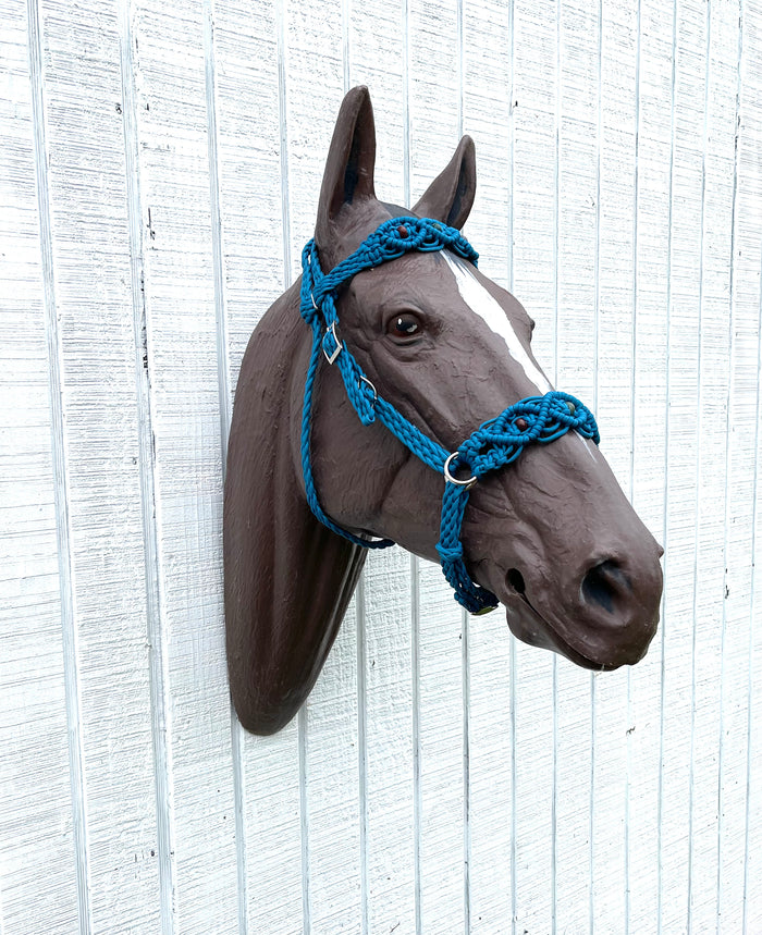 Carribean Beaded Browband Headstall with a fancy braided browband all sizes. - Tiffanys Braided Tack LLC