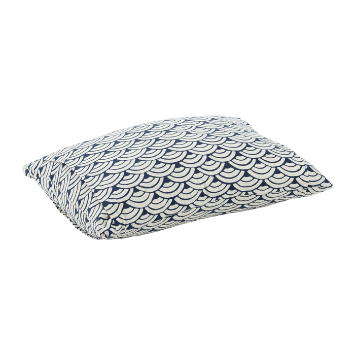 J-Life Jumbo Seika Ha Navy Buckwheat Hull Pillow_Pillows & Shams