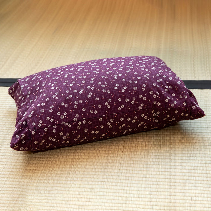 J-Life Sakura Purple Buckwheat Hull Pillow - COVER ONLY