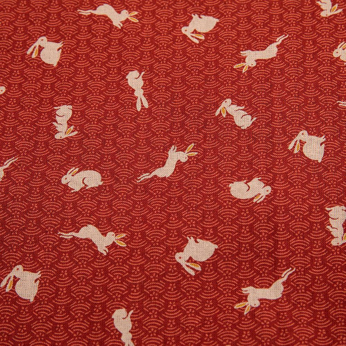 J-Life Usagi "Bunny" Red Buckwheat Hull Pillow - COVER ONLY