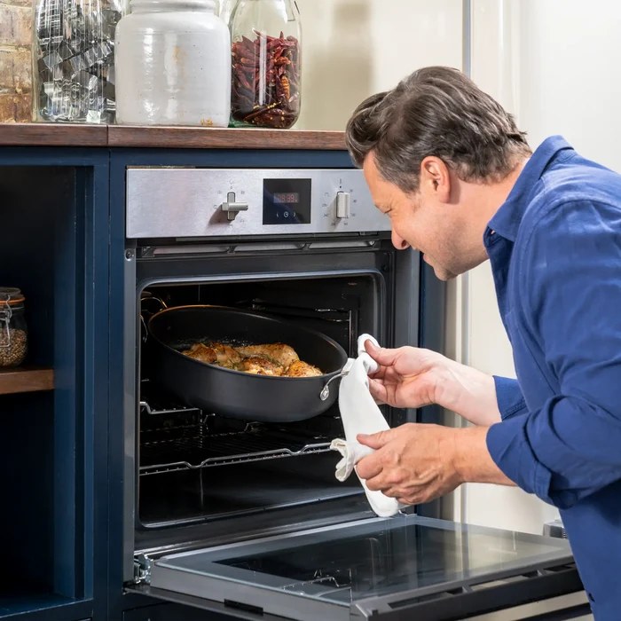 Jamie Oliver by Tefal Cooks Classic Induction Non-Stick Hard Anodised All-In-One Pan 30cm oven safe up to 210°C