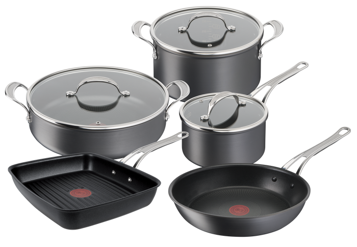 Jamie Oliver by Tefal Cook's Classics Induction Non-Stick Hard Anodised 5-Piece Cookware Set
