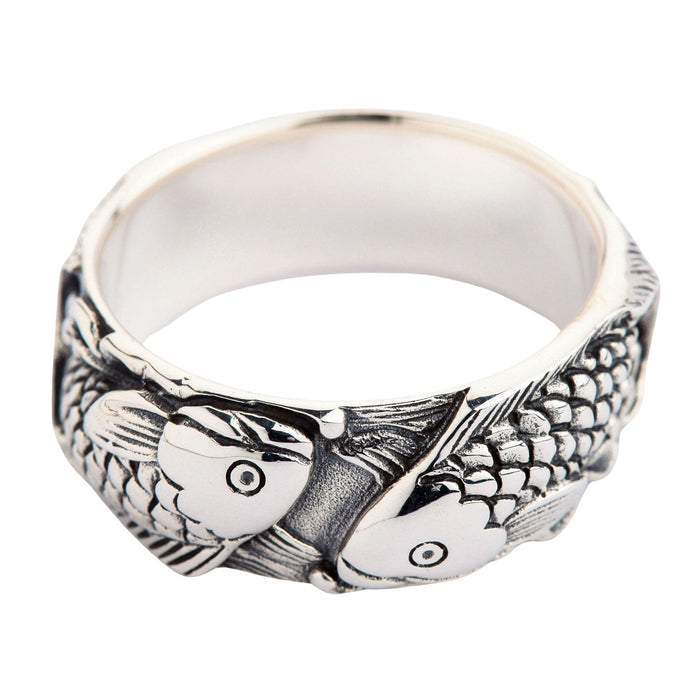 The symbolic koi jewelry ring presented in a gift box, making it a perfect meaningful gift.