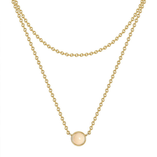 Kette gold Rosenquarz