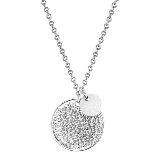 Kette mit Anhänger gehämmert silber