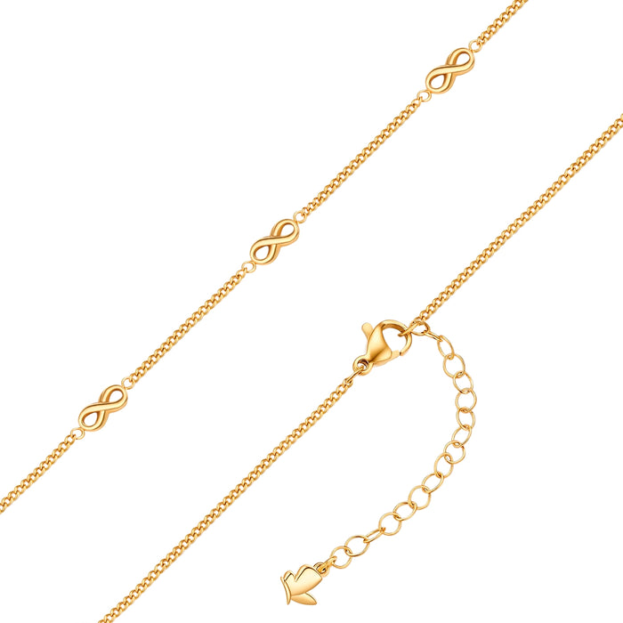 Kette mit Infinity-Symbolen gold