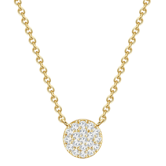 Kette mit rundem Zirkonia-Anhänger