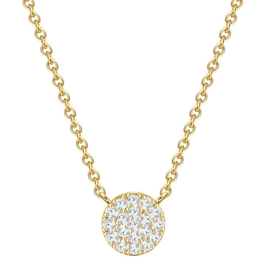 Kette mit rundem Zirkonia-Anhänger