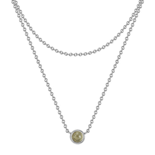 Kette silber Labradorit
