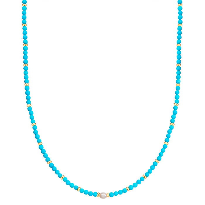 Kette Türkis (rek.) Süßwasser-Zuchtperle