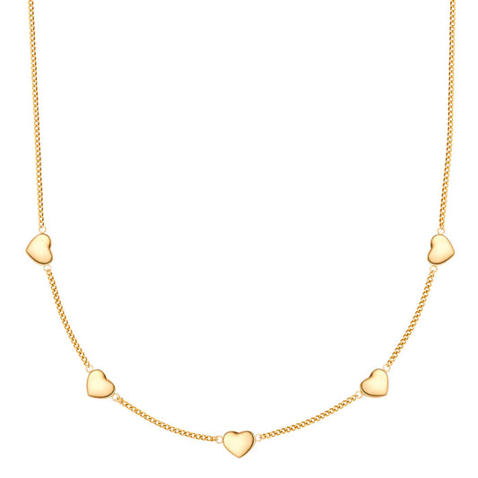 Ketten mit Herzen gold