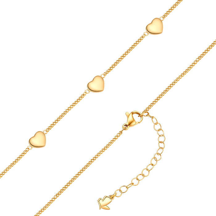 Ketten mit Herzen gold