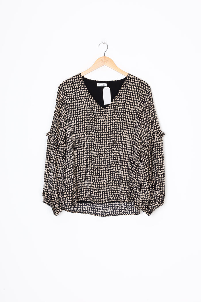 Ketz-ke Womens Black Top Size 12