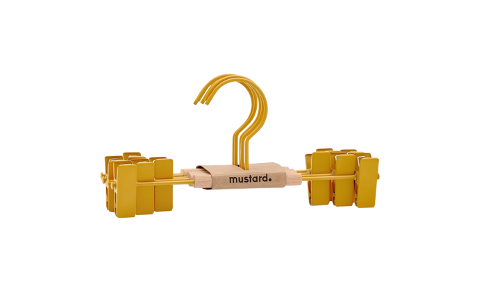 Kids Clip Hangers in Mustard