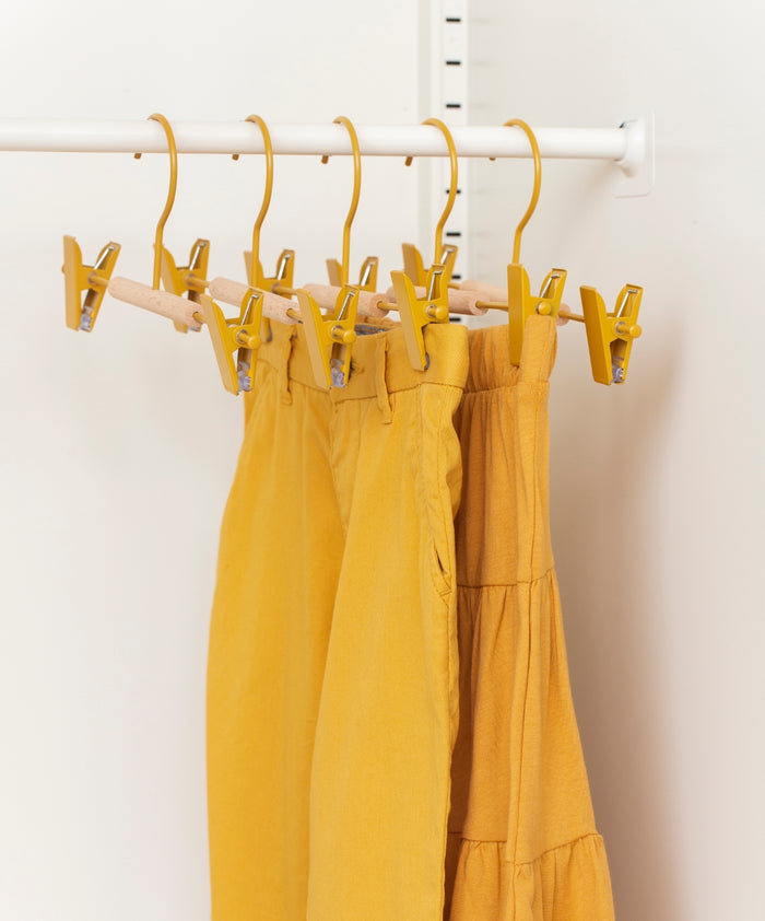 Kids Clip Hangers in Mustard