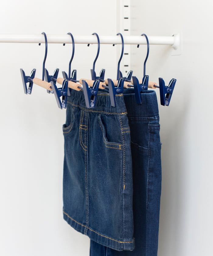 Kids Clip Hangers in Navy